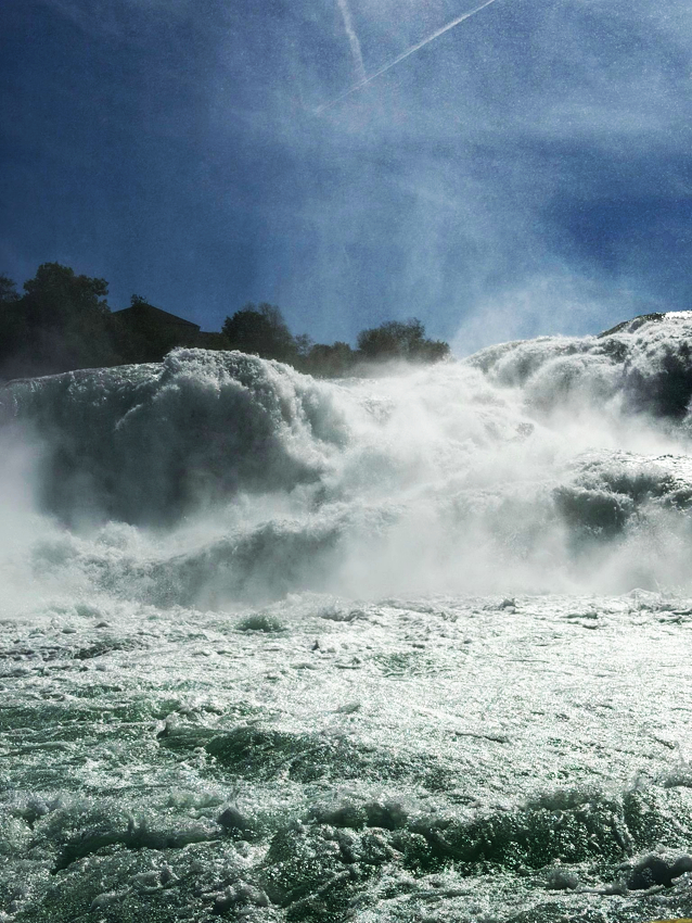 Vue des chutes du Rhin